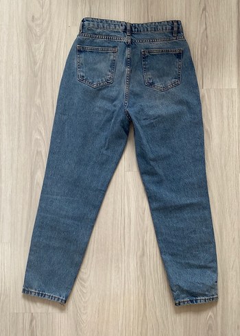 38 Beden Kadın Mavi Midi Boy Denim Jean