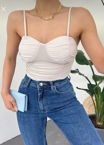 Bej Mini Strappy Büstiyer