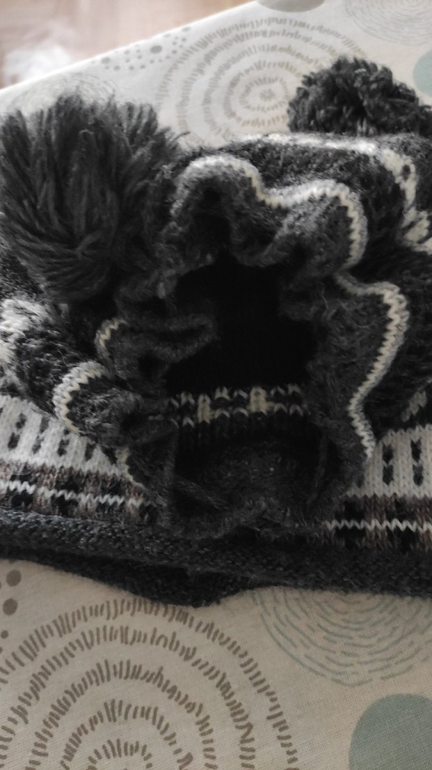 Gri Örgü Kadın Bere ve boyunluk ikisi bir arada - Görsel 4