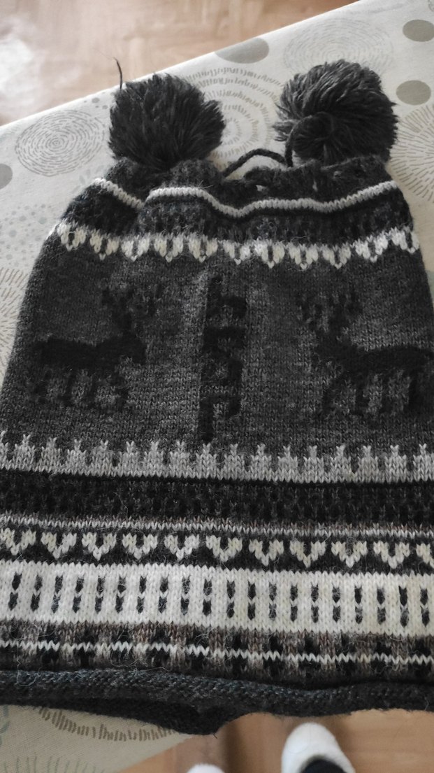 Gri Örgü Kadın Bere ve boyunluk ikisi bir arada - Görsel 3