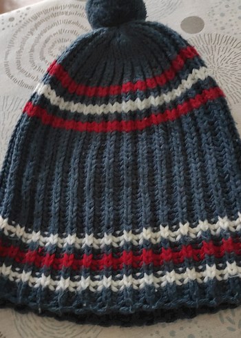 Kadın Gri Örgü Ponponlu Bere - Görsel 2