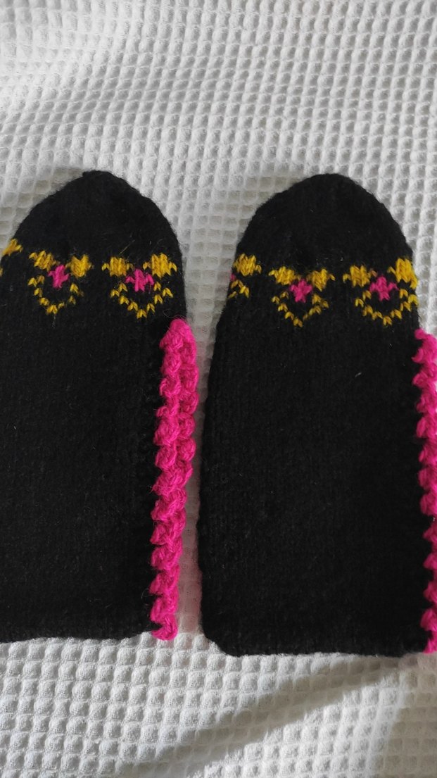 Nakışlı Çok Renkli Kız patik - Görsel 3