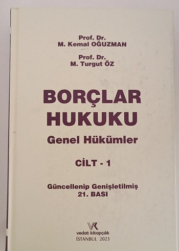 Borçlar Hukuku Genel Hükümler Cilt 1