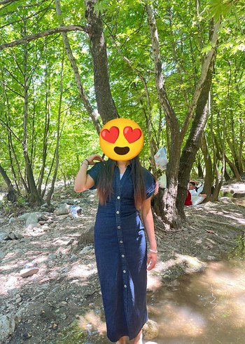 Zara zr muadil denim elbise