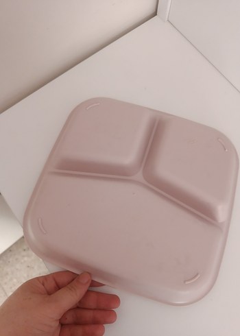 Diğer Pastel Pembe Bölmeli Çocuk Tabak Seti