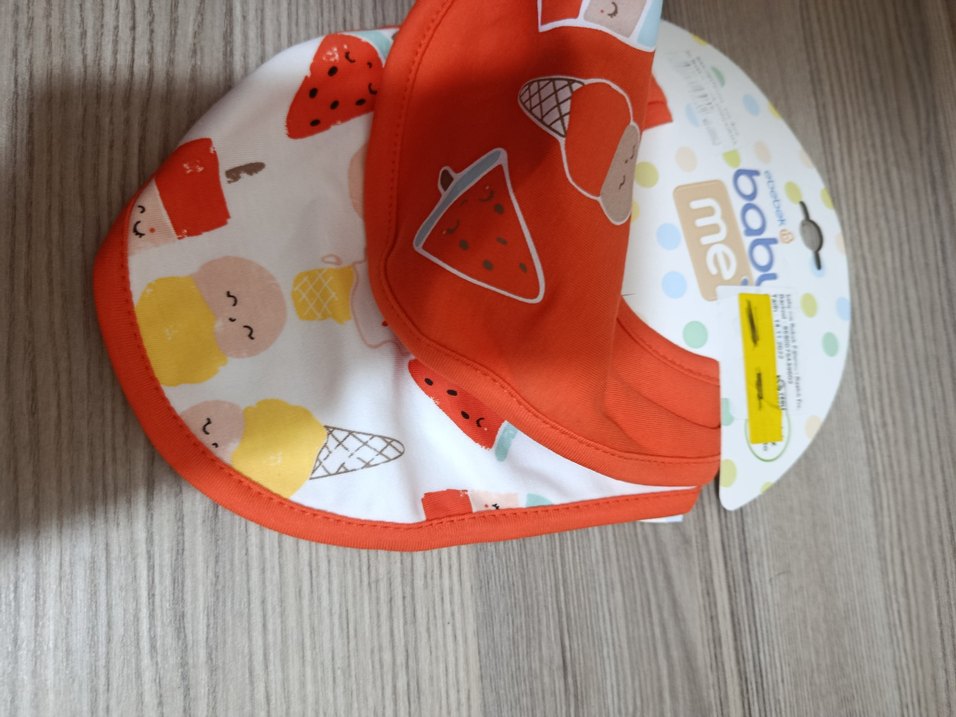 Turuncu Baskılı Bebek Önlüğü - Görsel 2