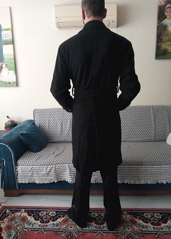 Kemerli Siyah Erkek Kaban - Görsel 2