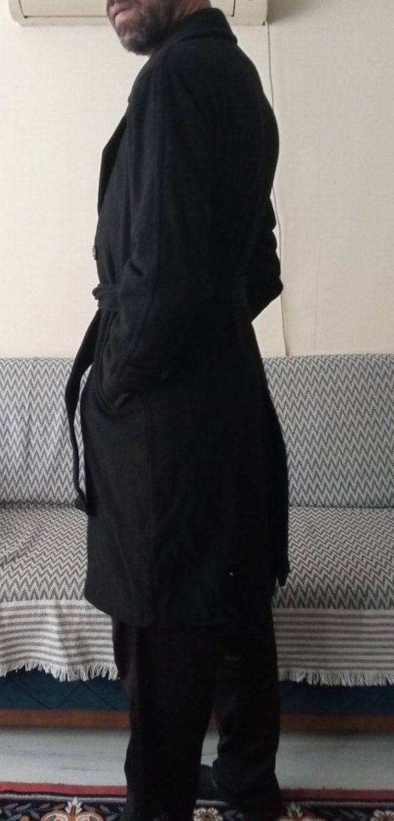 Kemerli Siyah Erkek Kaban - Görsel 3