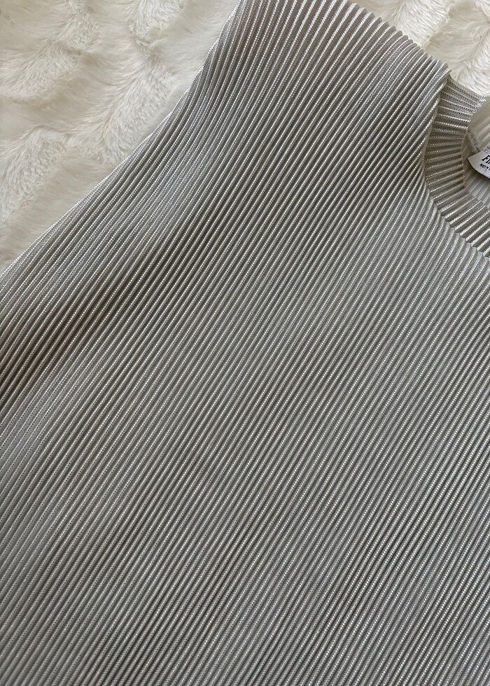 Simli vatkalı bluz - Görsel 2