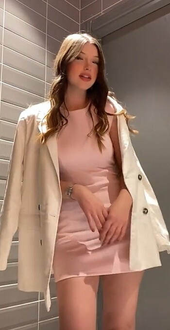 Zara Zara pembe elbise