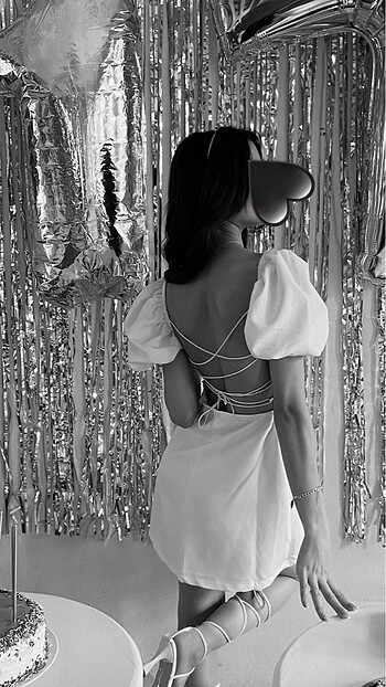 Sırt bağlamalı elbise - Görsel 3