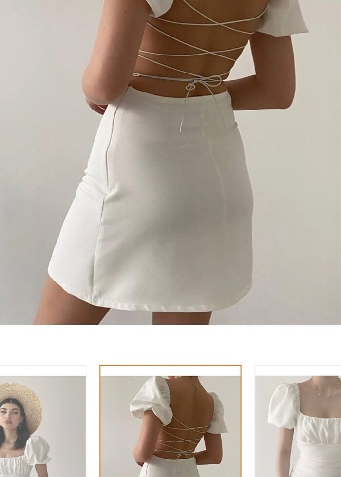 Sırt bağlamalı elbise - Görsel 2