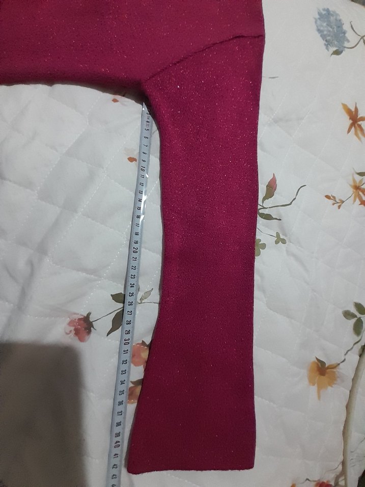 Düğmeli Pembe V Yaka Uzun Kollu Hırka - Görsel 4