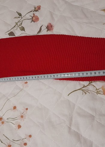 Kırmızı Örgü Kadın Kazak - Görsel 4