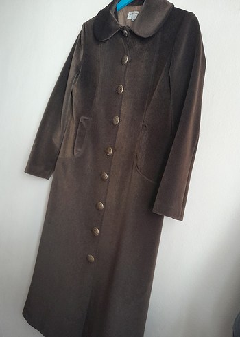 Düğmeli Uzun Kadın Kaban-Manto - Görsel 3