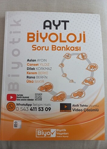 Biyotik yayınları ayt biyoloji soru bankası