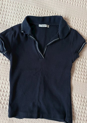 Kadın Lacivert Polo Yaka Tişört