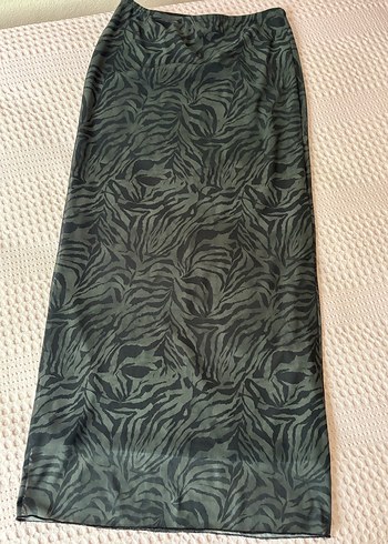 Zebra Desenli midi Etek