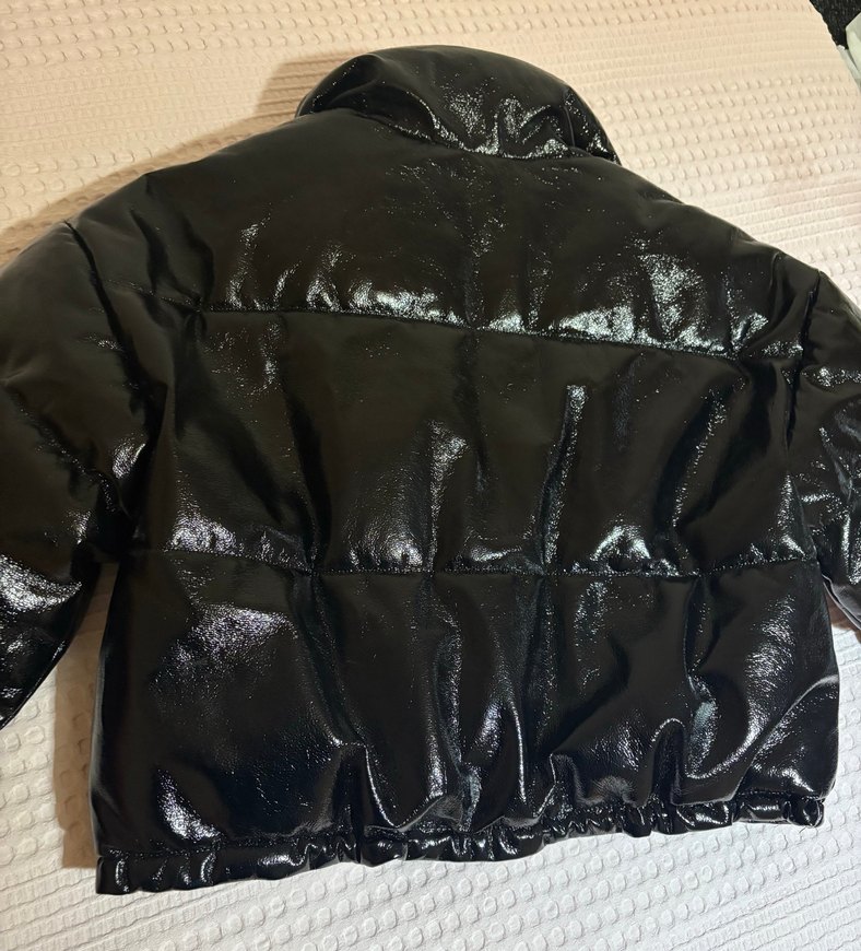 Siyah parlak mont H&M - Görsel 2