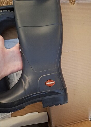 Harley Davidson bot çizme yağmurluk