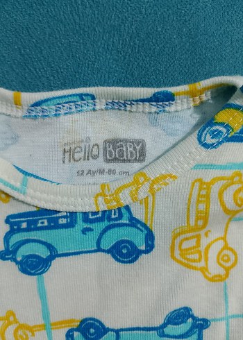 Erkek Bebek Kolsuz Body 12 Ay - Görsel 4