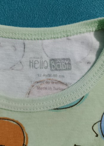 Erkek Bebek Kolsuz Body 12 Ay - Görsel 2