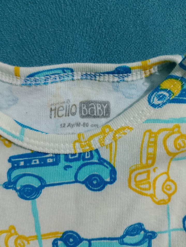 Erkek Bebek Kolsuz Body 12 Ay - Görsel 4