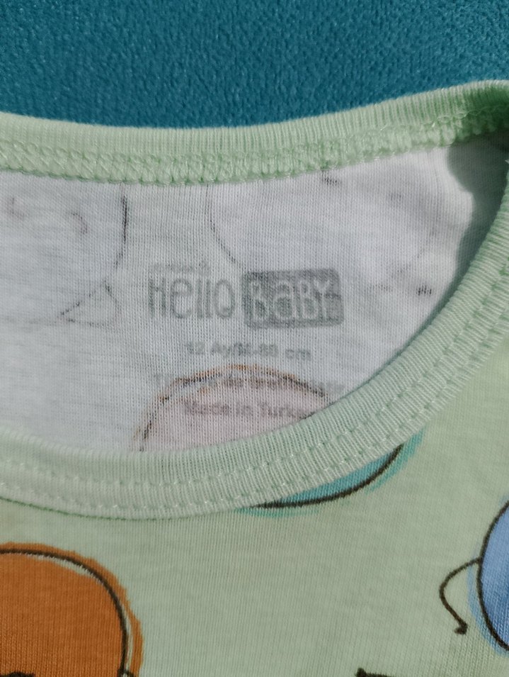 Erkek Bebek Kolsuz Body 12 Ay - Görsel 2