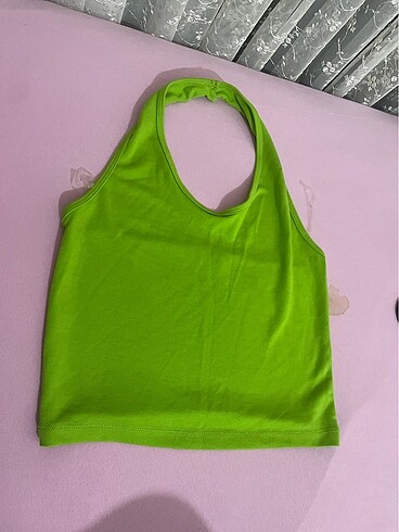 yeşil halter yaka crop