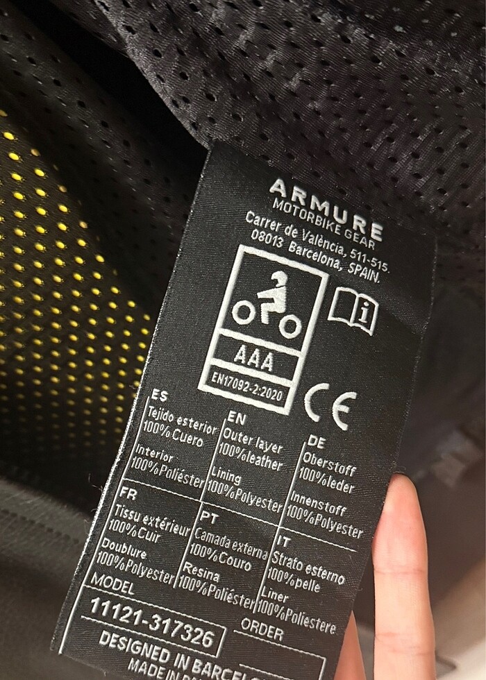 ARMURE - AAA KORUMALI MOTOSİKLET DERİ CEKET - Görsel 3