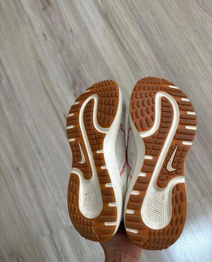 Orjinal Nike Beyaz Gri Platform Tabanlı Bağcıklı Spor Ayakkabı - Görsel 4