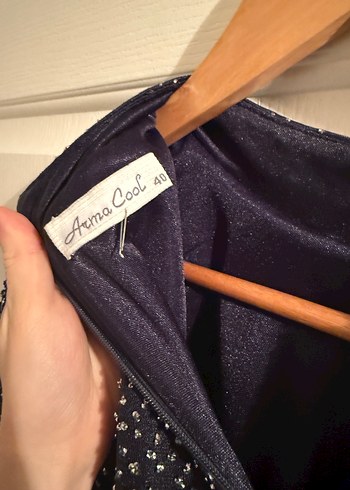 Uzun Kollu Siyah Drapeli Uzun Abiye Elbise - Görsel 4