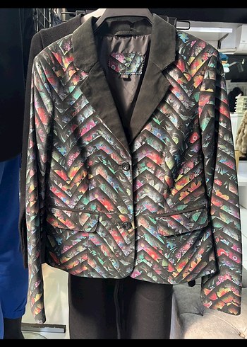 Gerçek deri Kadın Çok Renkli ceket - Görsel 2