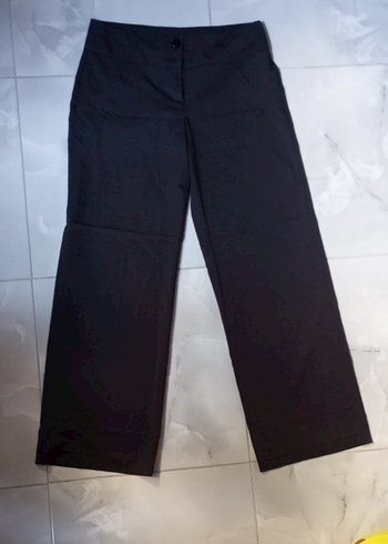 Siyah Kadın Kumaş Pantolon Midi Boy