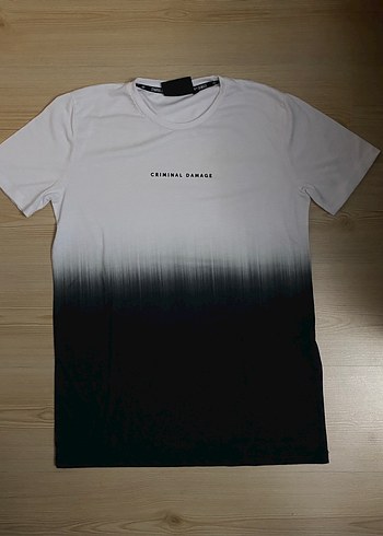 Erkek Gri Beyaz Tie-Dye Tişört