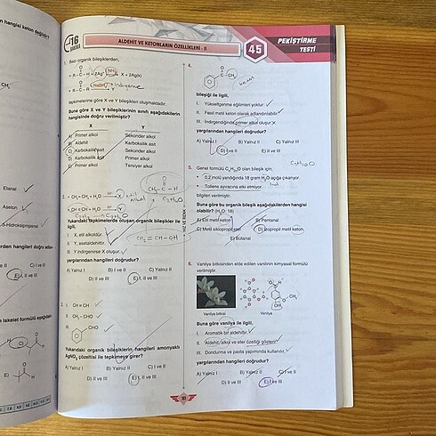 Hız ve Renk Organik Kimya Soru Bankası - Görsel 5