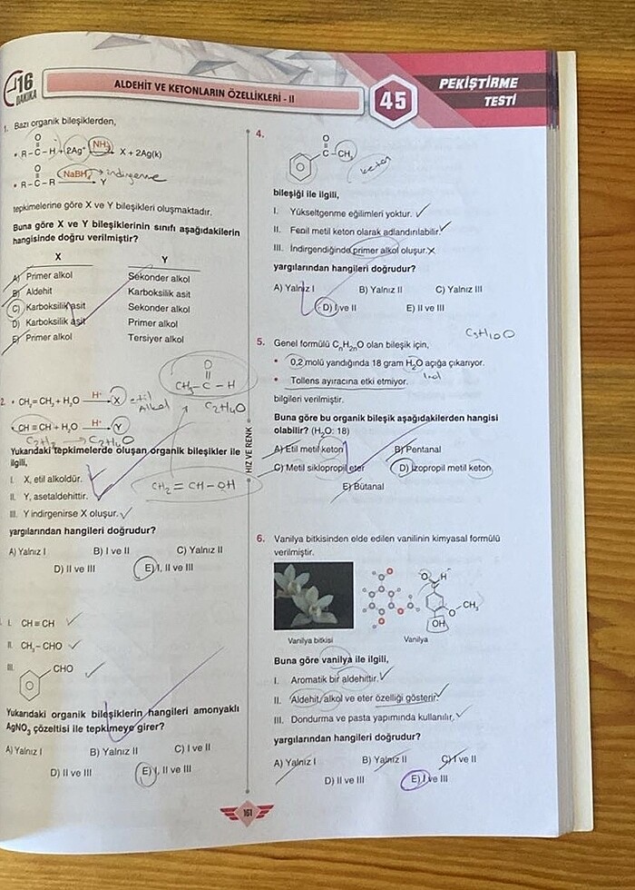 Hız ve Renk Organik Kimya Soru Bankası - Görsel 5