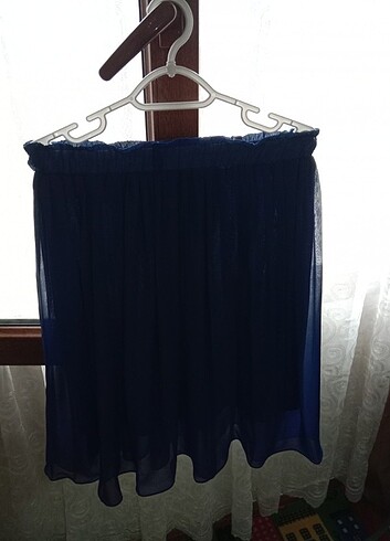Parlement mavi şifon etek - Görsel 2