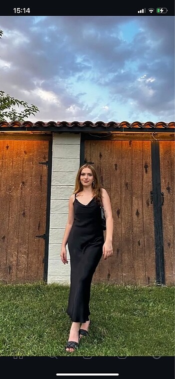 Zara Saten uzun elbise