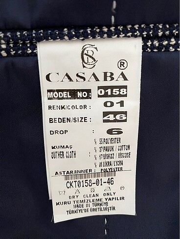 m Beden lacivert Renk Casaba slim fıt erkek ceket