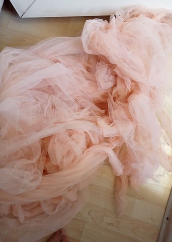 Pastel Pembe Tül Kumaş
