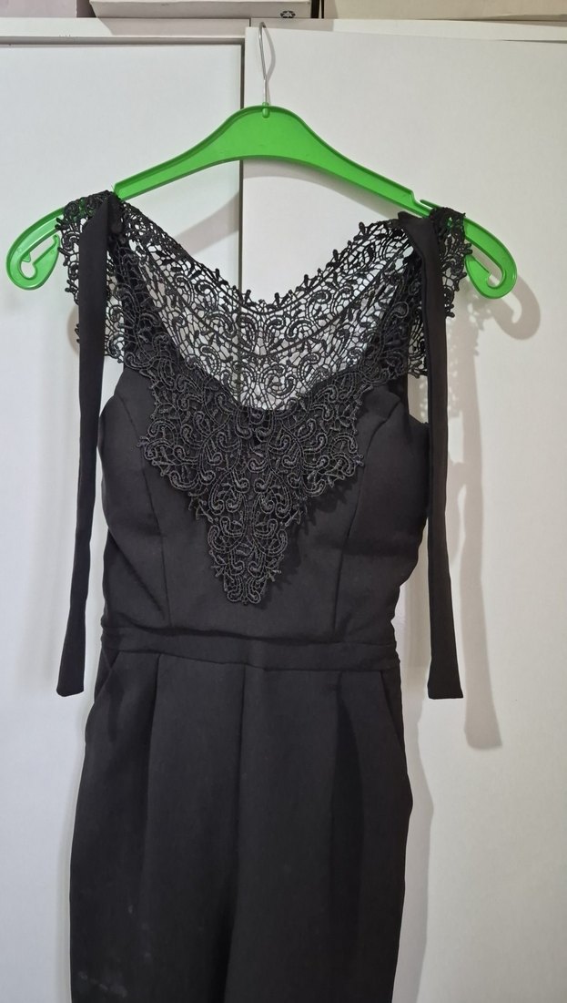 efsane kumaş kalite mükemmel Dantel Detaylı Kadın Tulum - Görsel 3