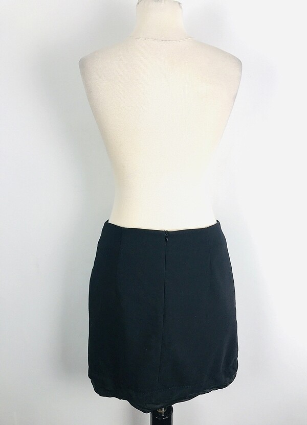 Deri Detaylı Etek - Görsel 3