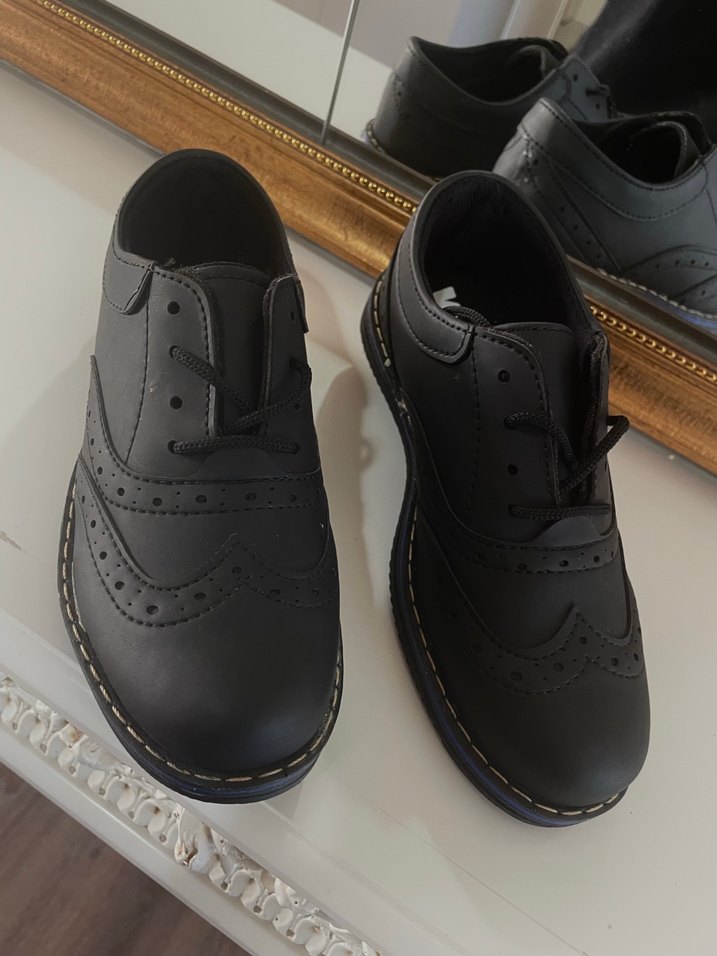 Klasik Erkek çocuk siyah Deri Ayakkabı - Görsel 2