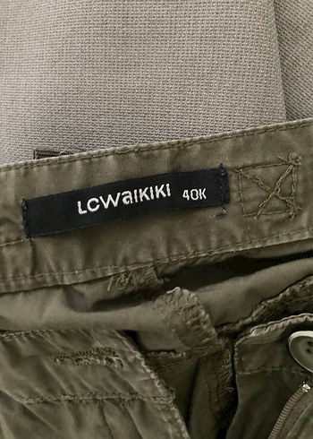 Kemerli Haki Midi Keten Etek - Görsel 2