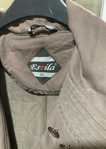 Bej Uzun Keten Kadın Kaban - Görsel 3