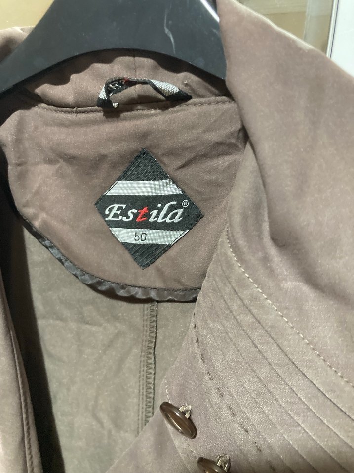 Bej Uzun Keten Kadın Kaban - Görsel 3