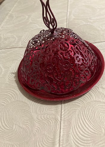 Bordo Bohem Soyut Desenli Tabak - Görsel 3