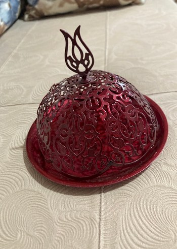 Bordo Bohem Soyut Desenli Tabak - Görsel 4