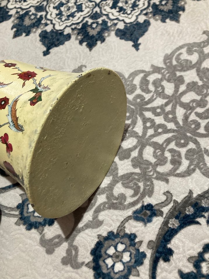 Çiçek Desenli Beyaz Demlik - Görsel 5